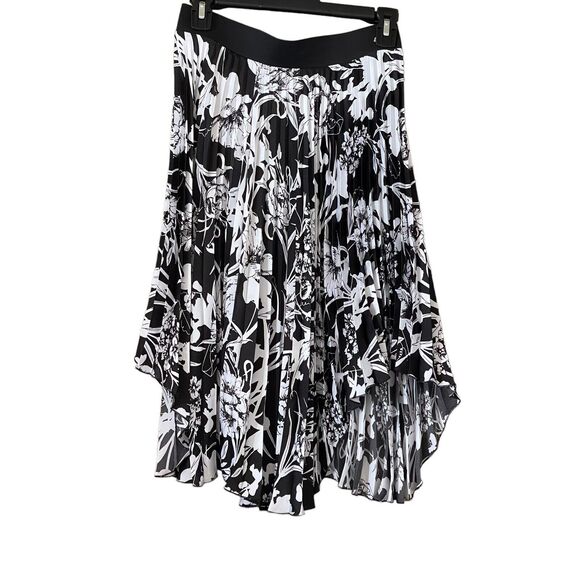 Covington Womens Skirt Size Small Floral Accordion Pleated High Low Bohemian - Picture 2 of 9